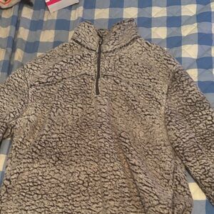 Boxercraft Men's and Women’s Gray Zip Up Sherpa Jacket